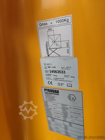 Scherenhubwagen Manuel, mit Ex-Schutz Jungheinrich AMX 10 - Ex II GD