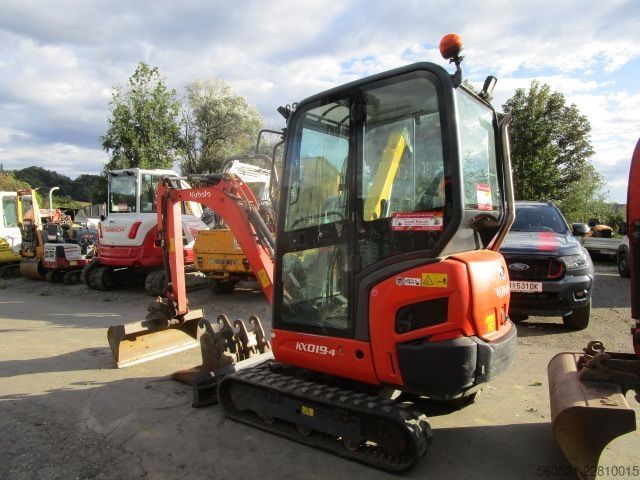Minibagger Kubota KX 019-4 mit hydraul. Schnellwechsler + 3 Löffel