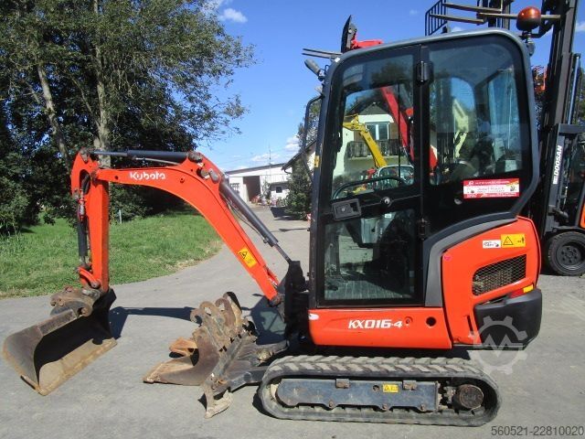 Minibagger Kubota KX 016-4 mit hydraul. Schnellwechsler + 3 Löffel