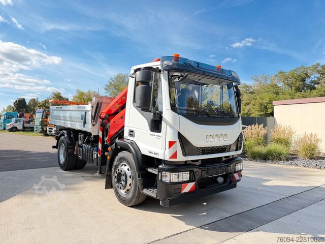 Kipper LKW IVECO Eurocargo 180-320 KRAN 14m FUNK KIPPER AHK