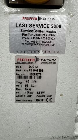 Vakuumpumpe Pfeiffer DUO 65 / ONF 035/065 D