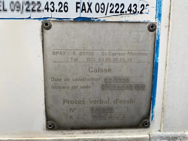 Kofferaufbau LAMBERET Box Frigo Meat-Rail + Thermo King Frigo motor