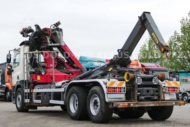 Roll-off tipper truck DAF CF 85.360 Abrollkipper Kran Lift-/Lenkachse
