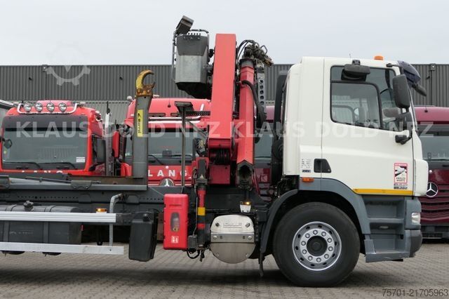 Roll-off tipper truck DAF CF 85.360 Abrollkipper Kran Lift-/Lenkachse