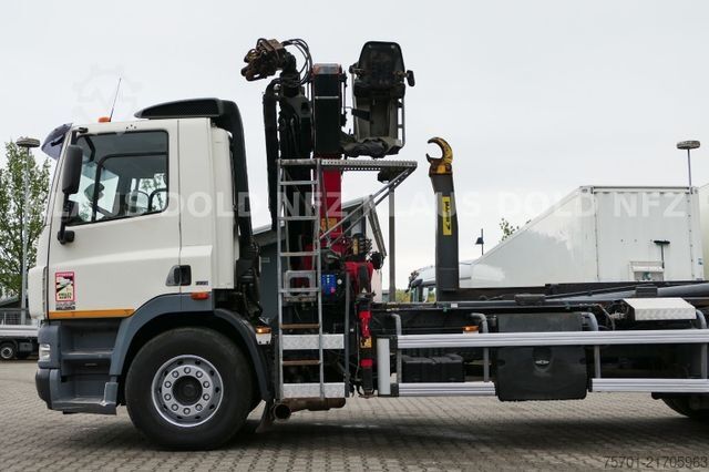 Roll-off tipper truck DAF CF 85.360 Abrollkipper Kran Lift-/Lenkachse