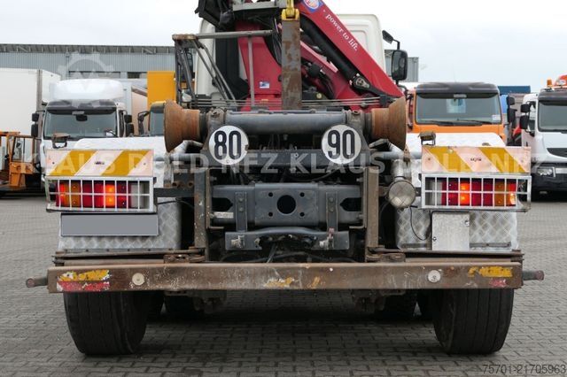 Roll-off tipper truck DAF CF 85.360 Abrollkipper Kran Lift-/Lenkachse