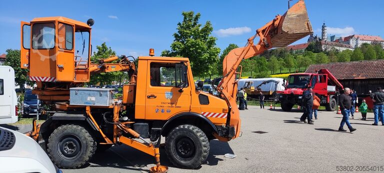 Unimog excavator front loader Mercedes-Benz Unimog U424/U1000