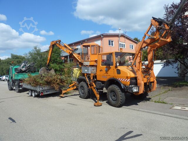 Unimog Klaus Bagger Frontlader Mercedes-Benz Unimog U424/U1000
