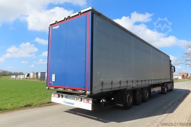 Open semitrailer with tarp KRONE Plnenauflieger