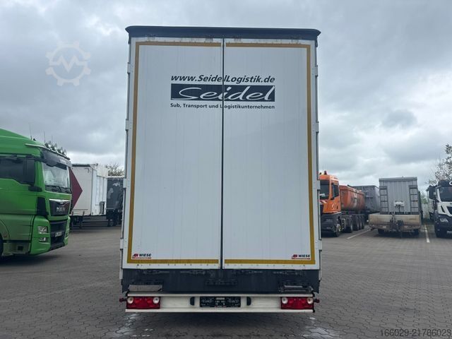 Open trailer with tarp  Wiese Tandemanhänger