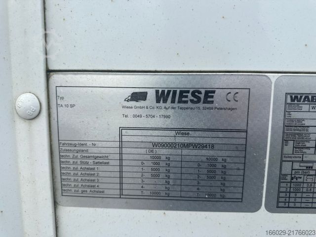Open trailer with tarp Wiese Tandemanhänger