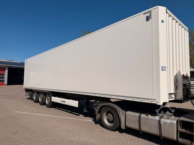 Box semitrailer KRONE Koffer-Sattelauflieger mit Ladebordwand
