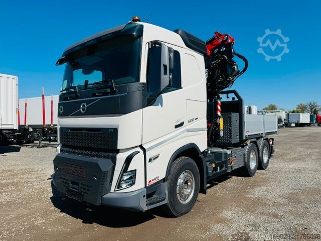 LKW mit Pritsche (offen) VOLVO FH500 6x4mit Fassi F545 2.27 JIB Winde sofort