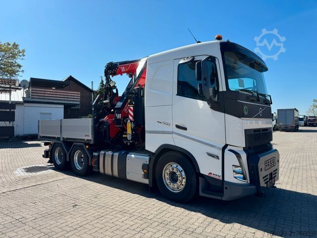 LKW mit Pritsche (offen) VOLVO FH500 6x4mit Fassi F545 2.27 JIB Winde sofort