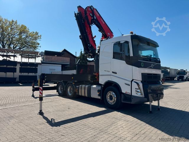 LKW mit Pritsche (offen) VOLVO FH500 6x4mit Fassi F545 2.27 JIB Winde sofort