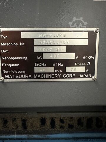 Vertical machining center Matsuura MC800VG