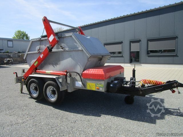 Roll off trailer UNSINN FZ-TECHNIK Absetzcontainer Anhänger+Teleskop+Deckelmulde