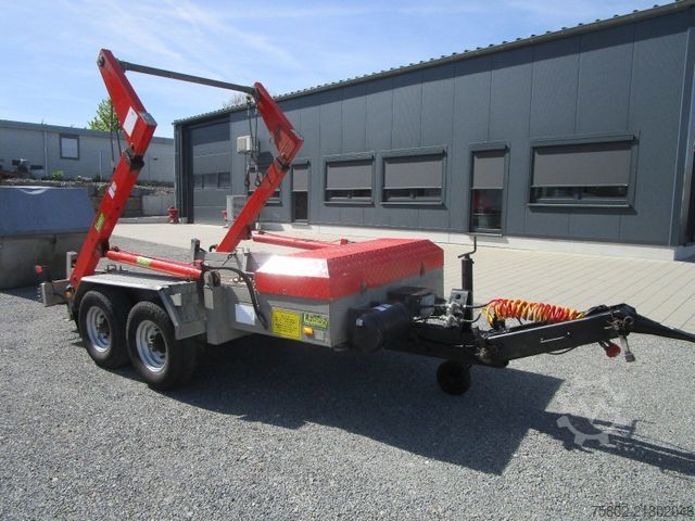 Roll off trailer UNSINN FZ-TECHNIK Absetzcontainer Anhänger+Teleskop+Deckelmulde