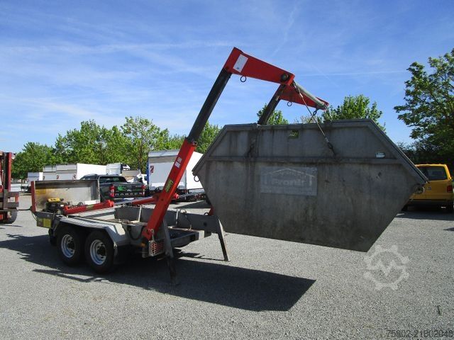 Roll off trailer UNSINN FZ-TECHNIK Absetzcontainer Anhänger+Teleskop+Deckelmulde