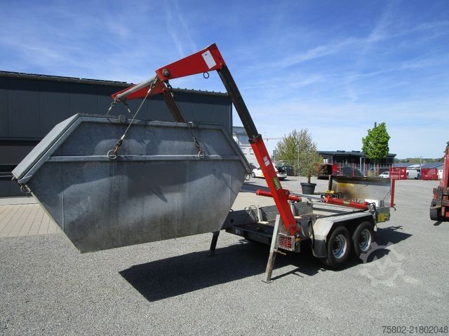 Roll off trailer UNSINN FZ-TECHNIK Absetzcontainer Anhänger+Teleskop+Deckelmulde