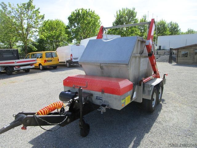Roll off trailer UNSINN FZ-TECHNIK Absetzcontainer Anhänger+Teleskop+Deckelmulde
