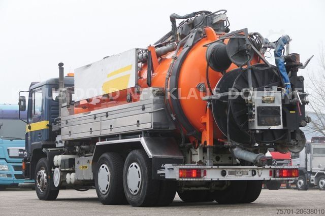 Vacuum tank truck MAN 26.402 Saugwagen Kamera Blattgefedert