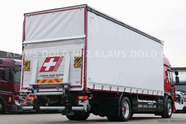 Flatbed truck with tarp RENAULT DWide 18.320 Pritsche Plane Vollluft XL-Tank LBW