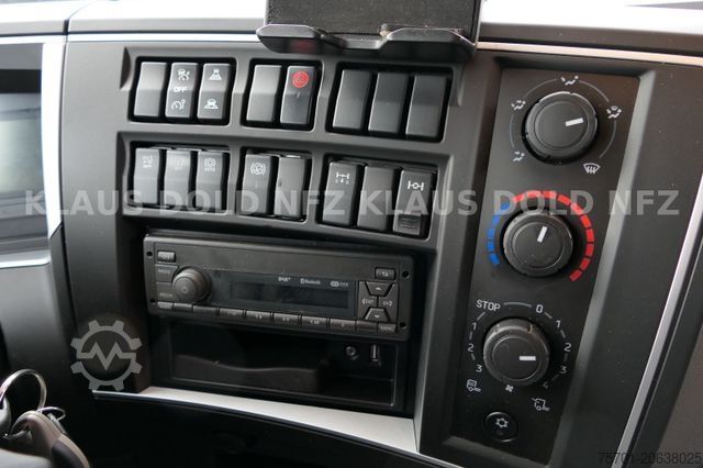 Flatbed truck with tarp RENAULT DWide 18.320 Pritsche Plane Vollluft XL-Tank LBW