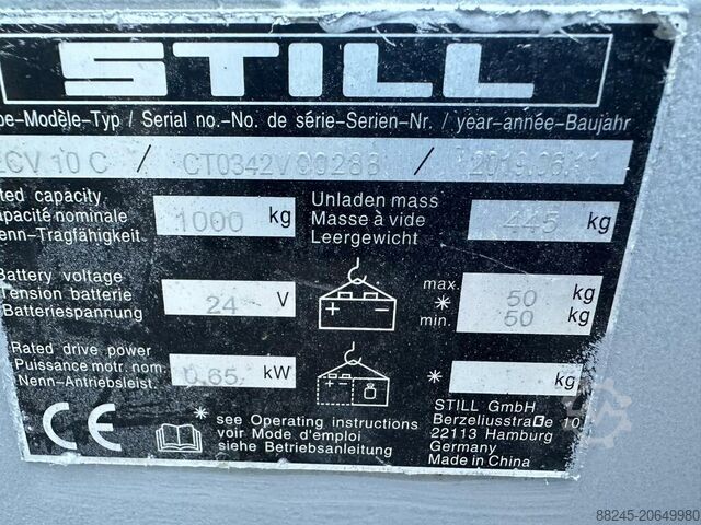Electric stacker Still ECV 10, year of manufacture 2019 STILL ECV 10