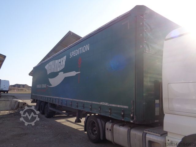 Open semitrailer with tarp KÖGEL S24-1 Mega 435/50 R19,5 Liftachse SAF