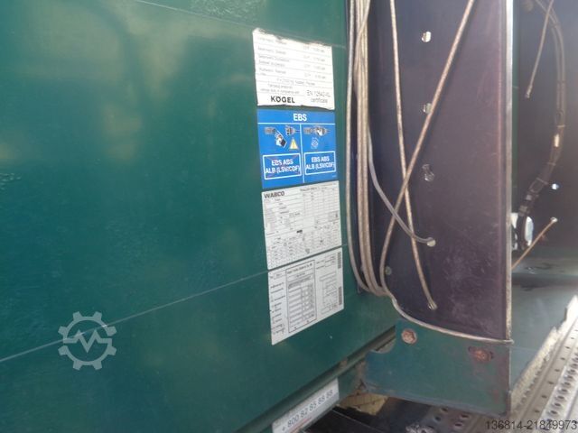 Open semitrailer with tarp KÖGEL S24-1 Mega 435/50 R19,5 Liftachse SAF
