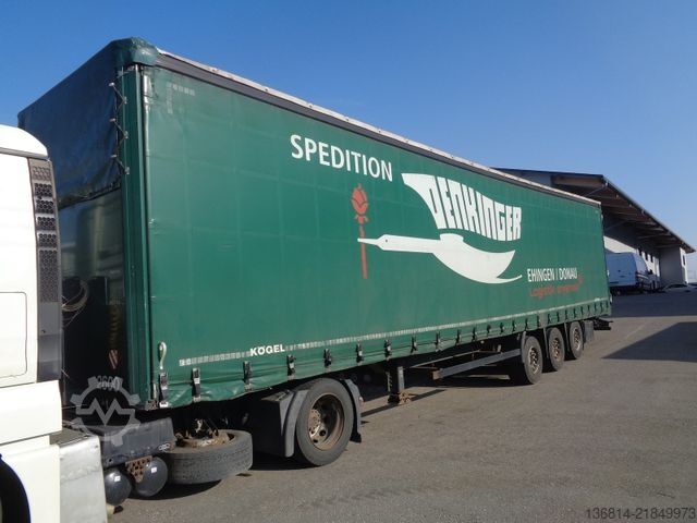 Open semitrailer with tarp KÖGEL S24-1 Mega 435/50 R19,5 Liftachse SAF