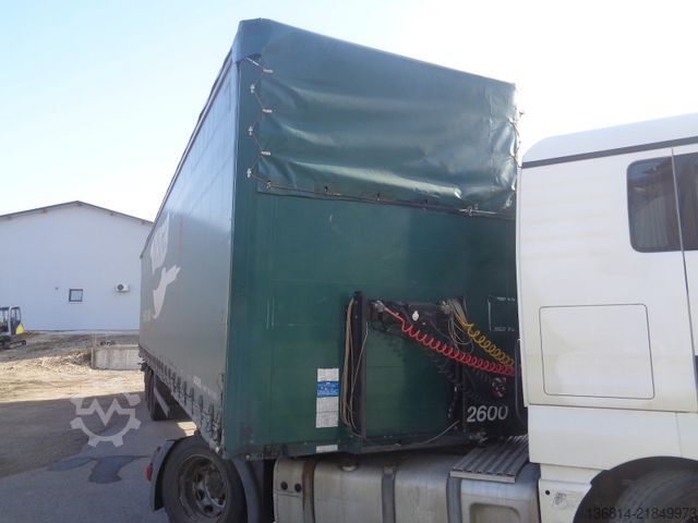 Open semitrailer with tarp KÖGEL S24-1 Mega 435/50 R19,5 Liftachse SAF
