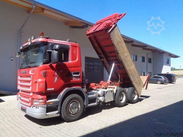 Tipper truck SCANIA R580 6x4 BB Bordmatik WE-System Retarder AHK