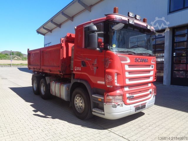 Tipper truck SCANIA R580 6x4 BB Bordmatik WE-System Retarder AHK