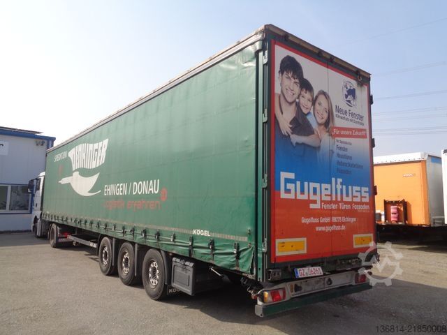 Open semitrailer with tarp KÖGEL S24-1 Mega 435/50 R19,5 Liftachse SAF