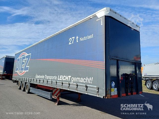 Open semitrailer with tarp Berger Curtainsider Mega
