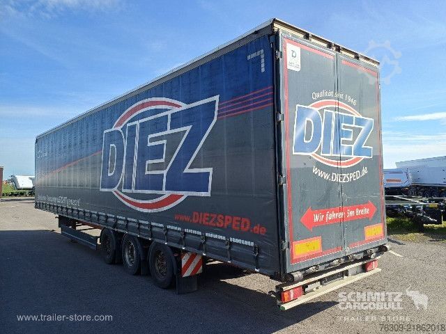 Open semitrailer with tarp Berger Curtainsider Mega