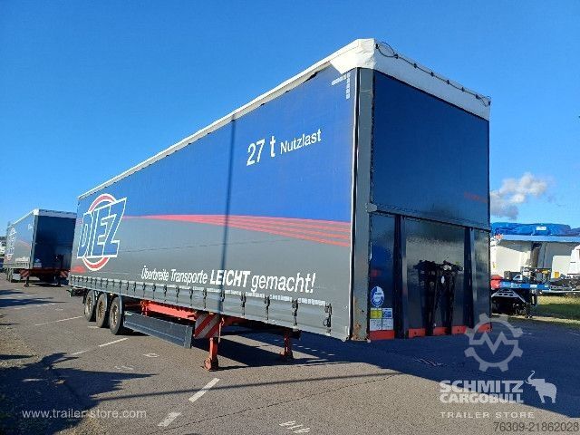 Open semitrailer with tarp Berger Curtainsider Mega