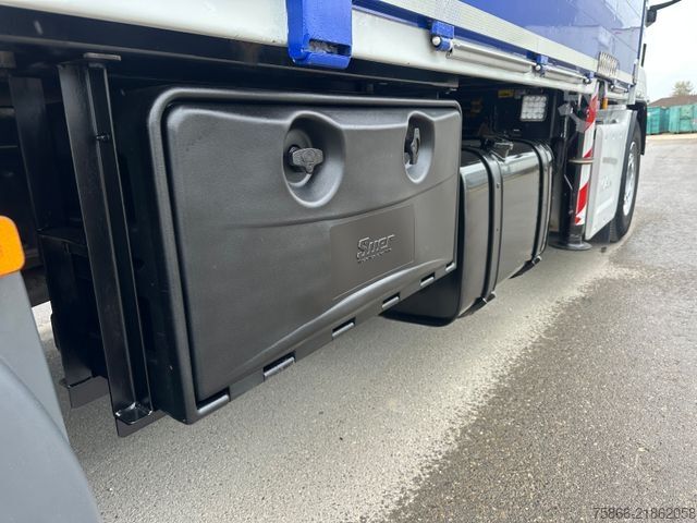 Flatbed truck MAN 26.480 TGS BLL 6x2 Palfinger PK 34.002 SH FlyJib