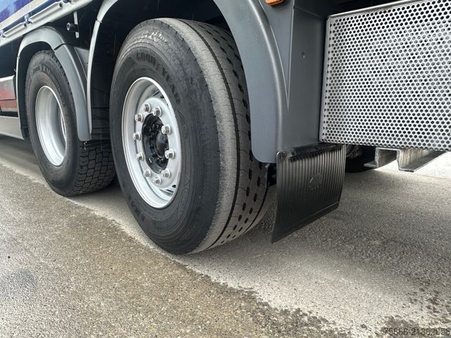 Flatbed truck MAN 26.480 TGS BLL 6x2 Palfinger PK 34.002 SH FlyJib