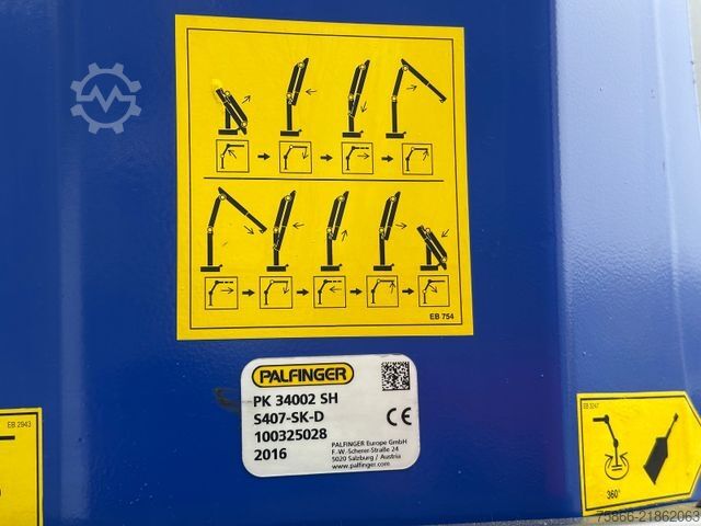 Truck mounted crane MAN 26.480 TGS BLL 6x2 Palfinger PK 34.002 SH FlyJib