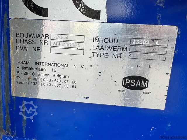 Suction vehicle MAN TGA 26.360 6X2 + IPSAM KOLKENZUIGER 13500L