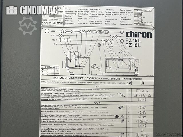 VERTIKALES BEARBEITUNGSZENTRUM CHIRON FZ 18 L