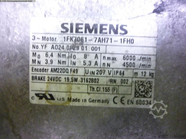 Motor SIEMENS 1FK7061-7AH71-1FH0