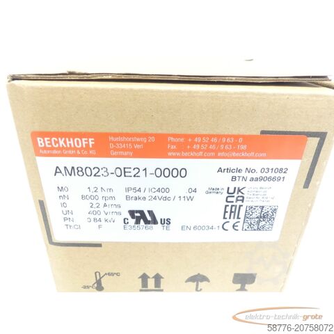 Control unit Beckhoff AM8023-0E21 ! -