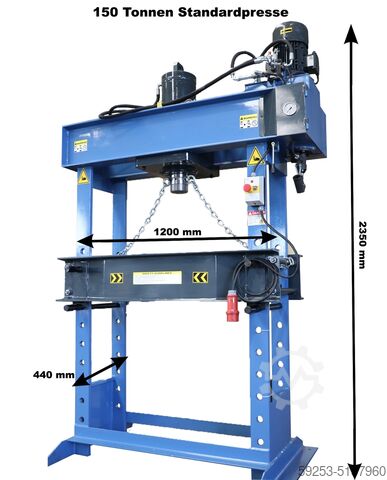 Hydraulic Press Workshop Press 150t Tigermetal Werkstattpresse 150 Tonnen WH150