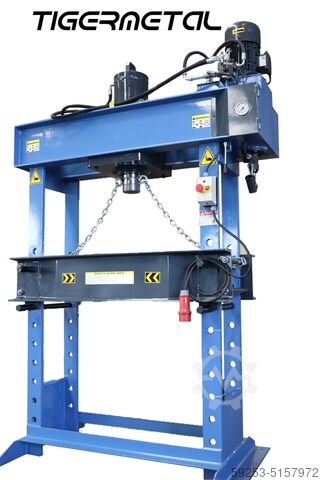 Hydraulic press machine workshop Tigermetal Hydraulische Werkstattpresse 100 Tonnen