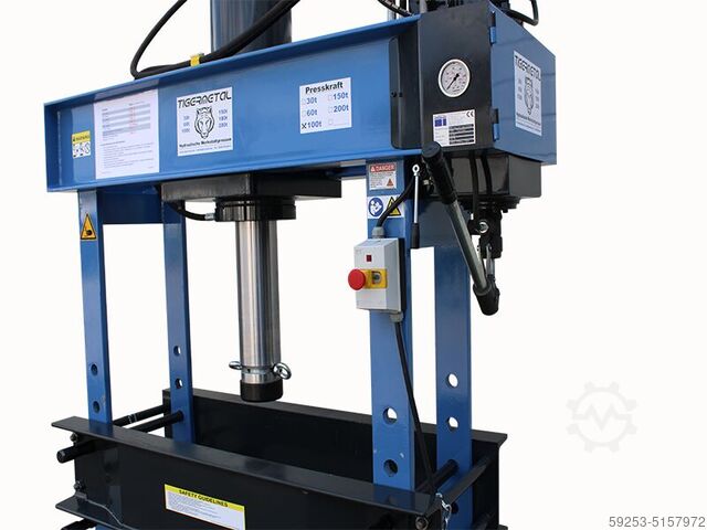 Hydraulic press machine workshop Tigermetal Hydraulische Werkstattpresse 100 Tonnen