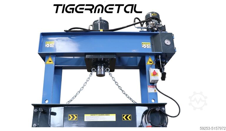 Hydraulic press machine workshop Tigermetal Hydraulische Werkstattpresse 100 Tonnen